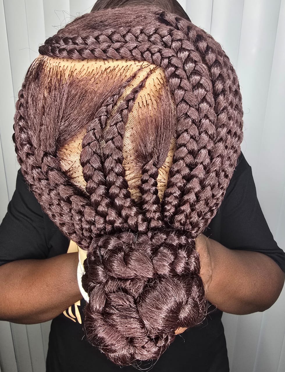Elegant Brown Strapped Full Lace Wig for Sophisticated Ladies