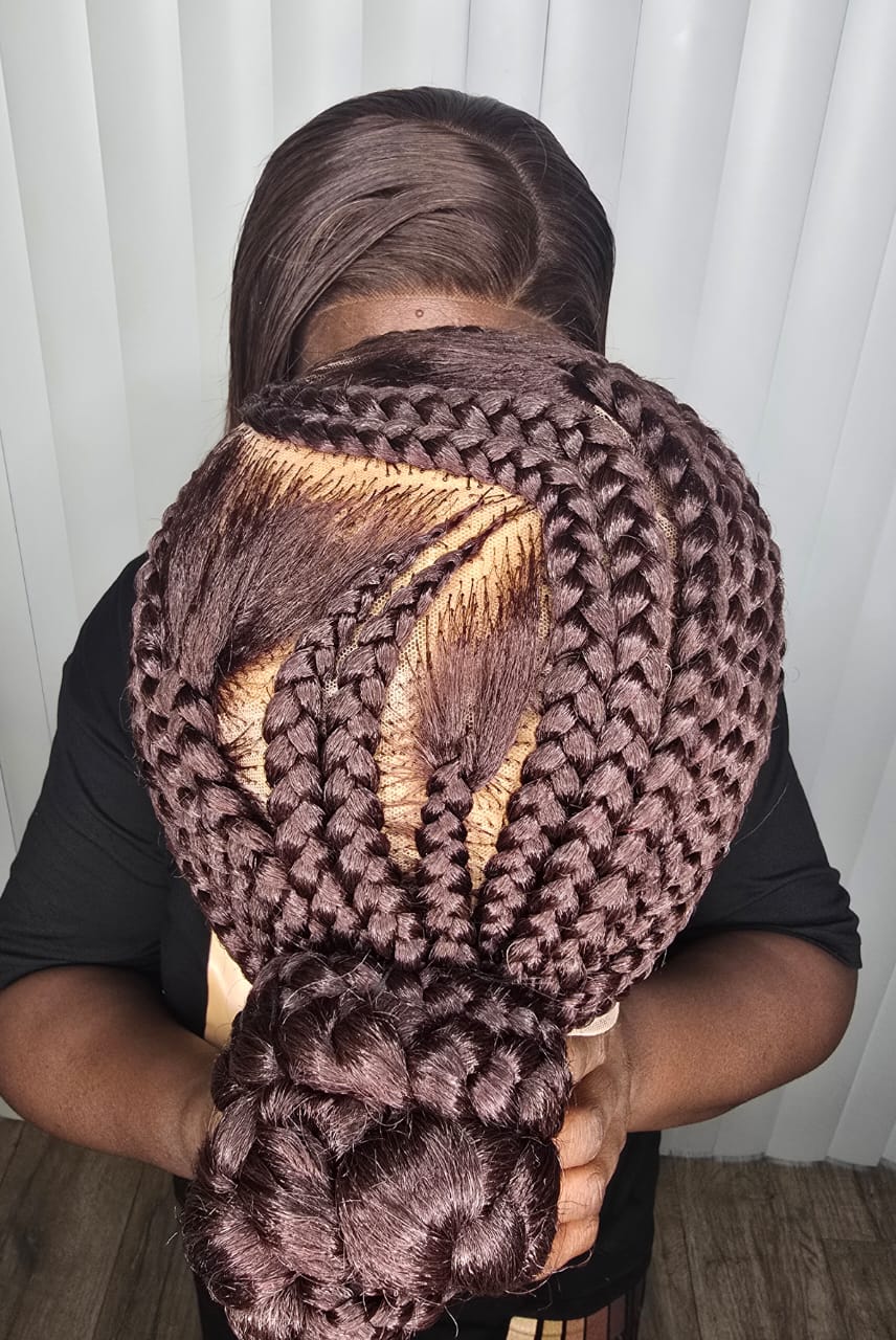 Elegant Brown Strapped Full Lace Wig for Sophisticated Ladies