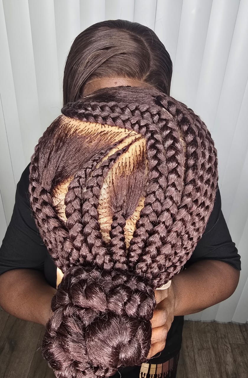 Elegant Brown Strapped Full Lace Wig for Sophisticated Ladies