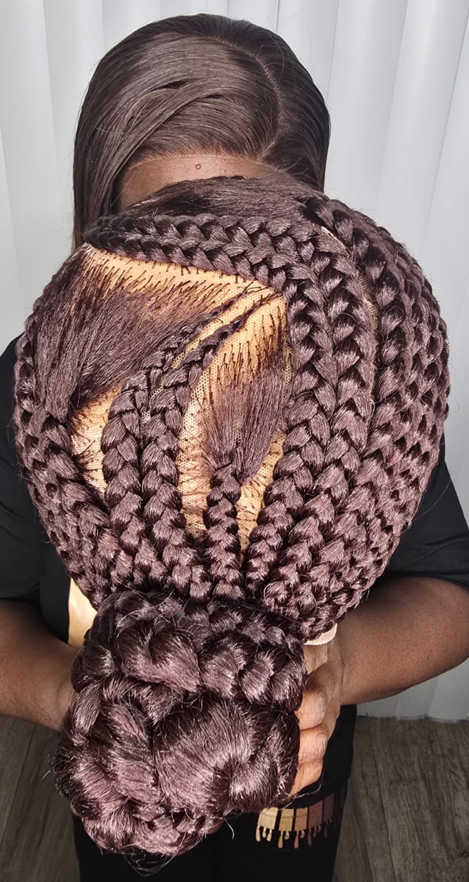 Elegant Brown Strapped Full Lace Wig for Sophisticated Ladies