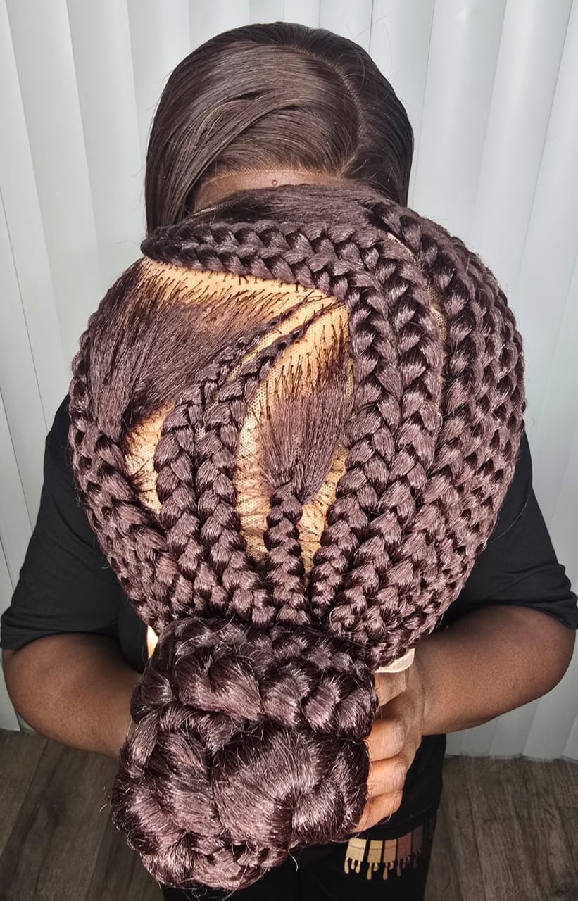 Elegant Brown Strapped Full Lace Wig for Sophisticated Ladies