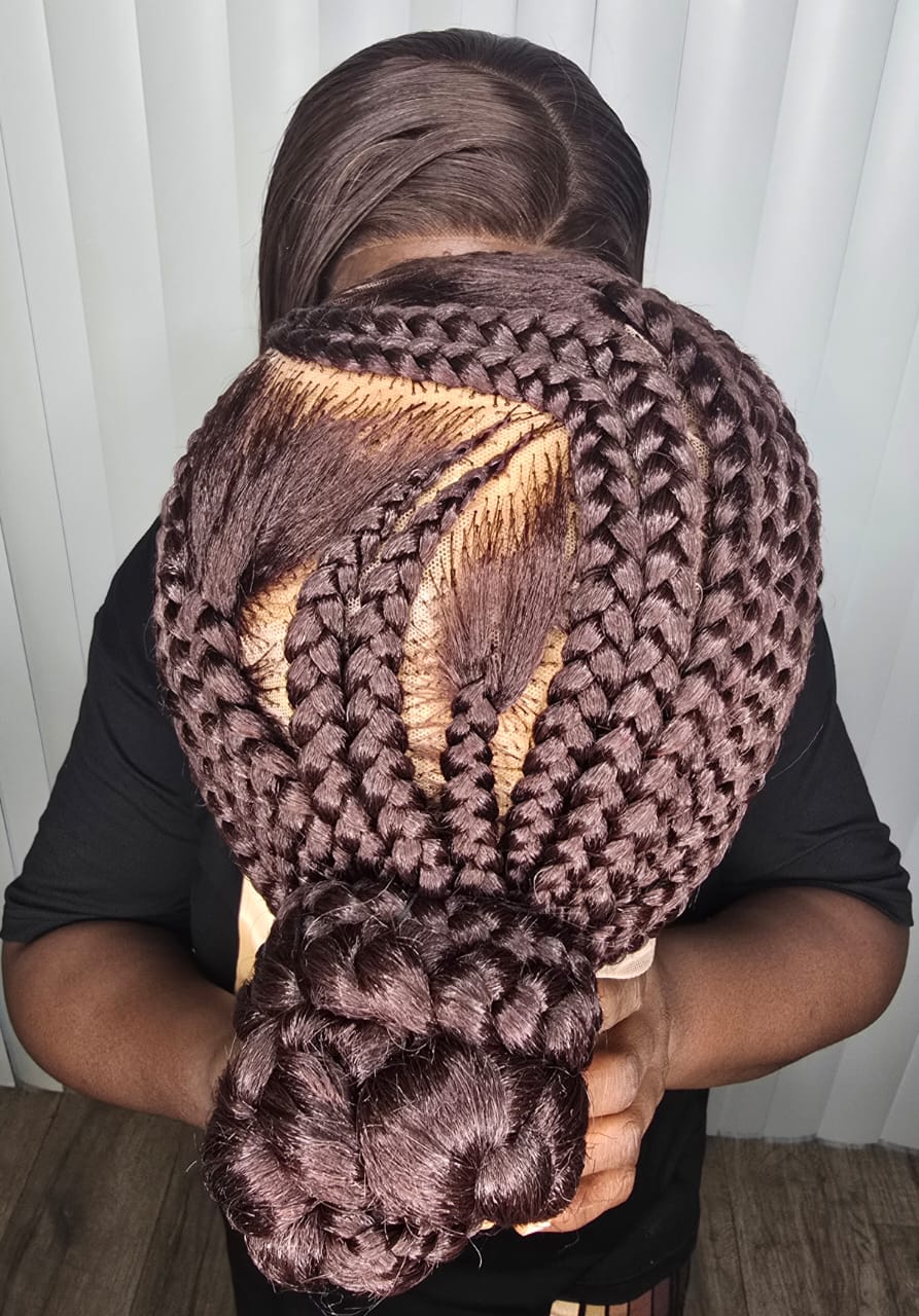 Elegant Brown Strapped Full Lace Wig for Sophisticated Ladies