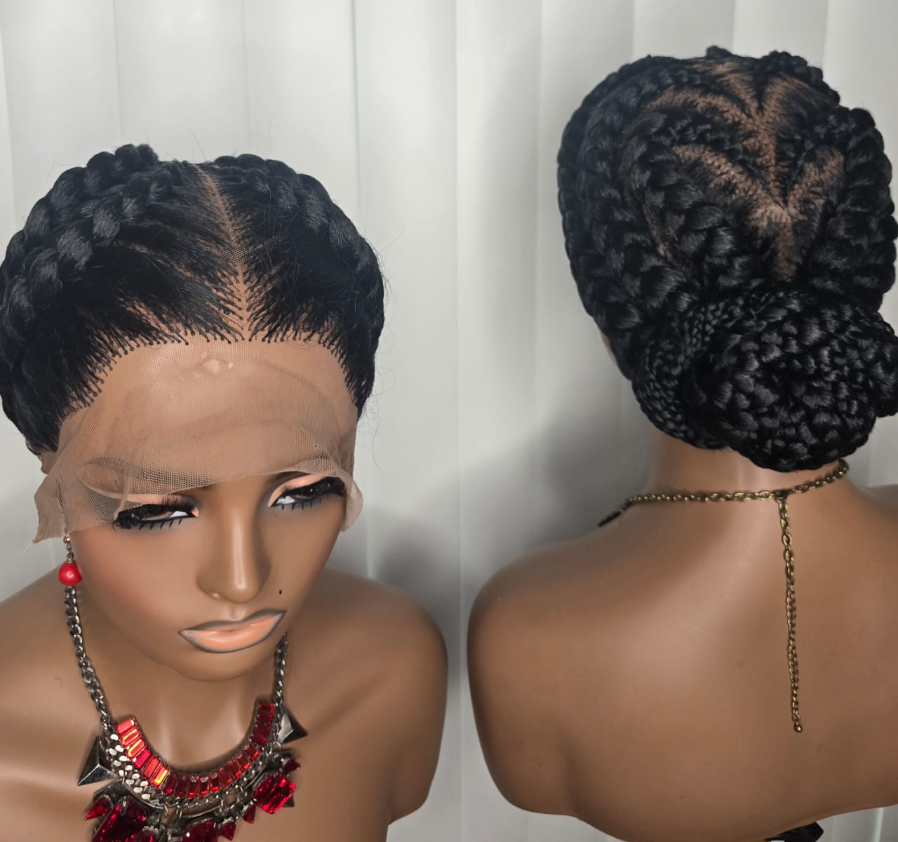 Elegant Full Lace Wig with Heart Style for Classic Ladies