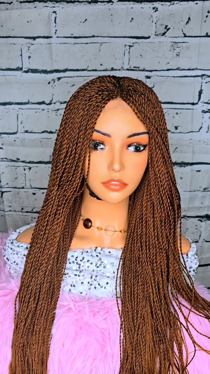 Black Twist Braided Wig for Women – Lightweight, Full, Natural-Looking Protective