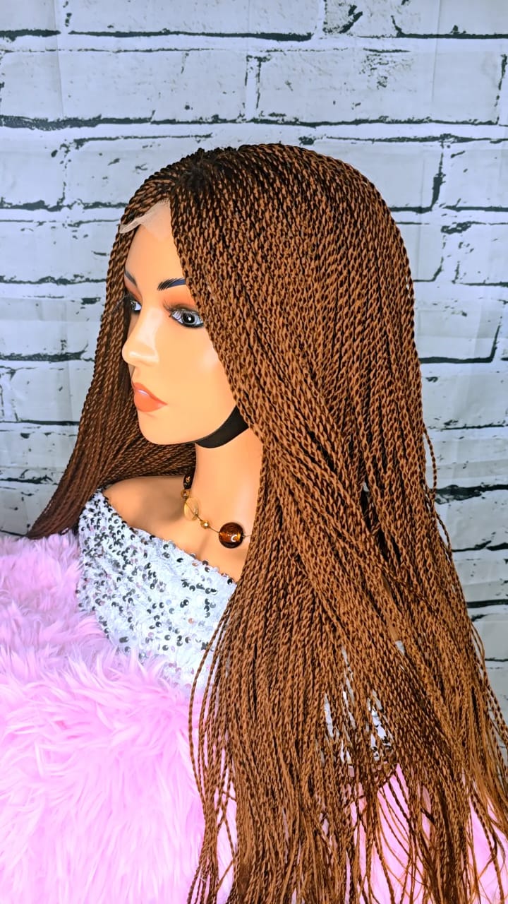 Black Twist Braided Wig for Women – Lightweight, Full, Natural-Looking Protective