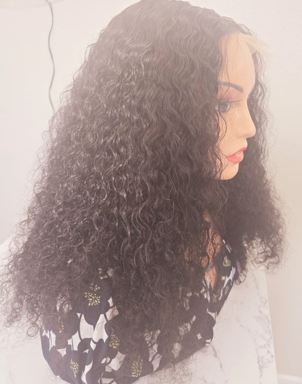 20" 5by5 PIXIE CURLS Human Hair Natural colour  Glueless wig  - Affordable Luxury for Ladies