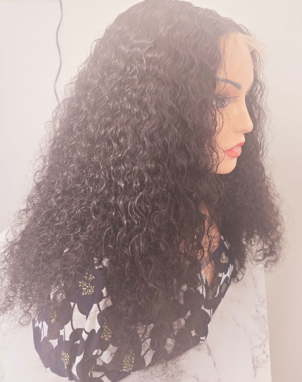 20" 5by5 PIXIE CURLS Human Hair Natural colour  Glueless wig  - Affordable Luxury for Ladies