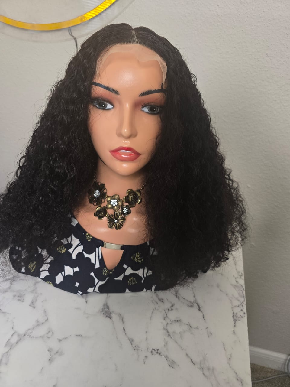 20" 5by5 PIXIE CURLS Human Hair Natural colour  Glueless wig  - Affordable Luxury for Ladies