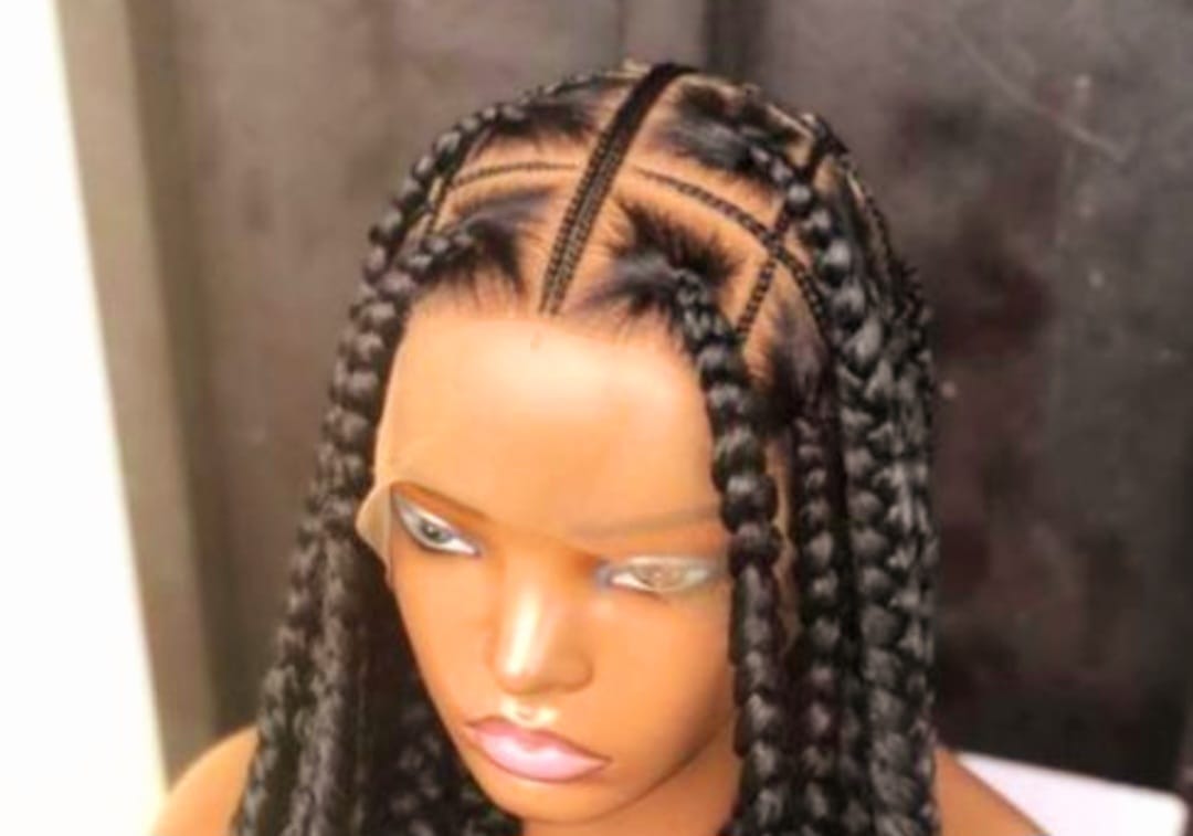 360 full lace Braided Wig 005 - Luxury Braided Wig Style with Easy Styling & Comfortable Design for a Distinctive Look