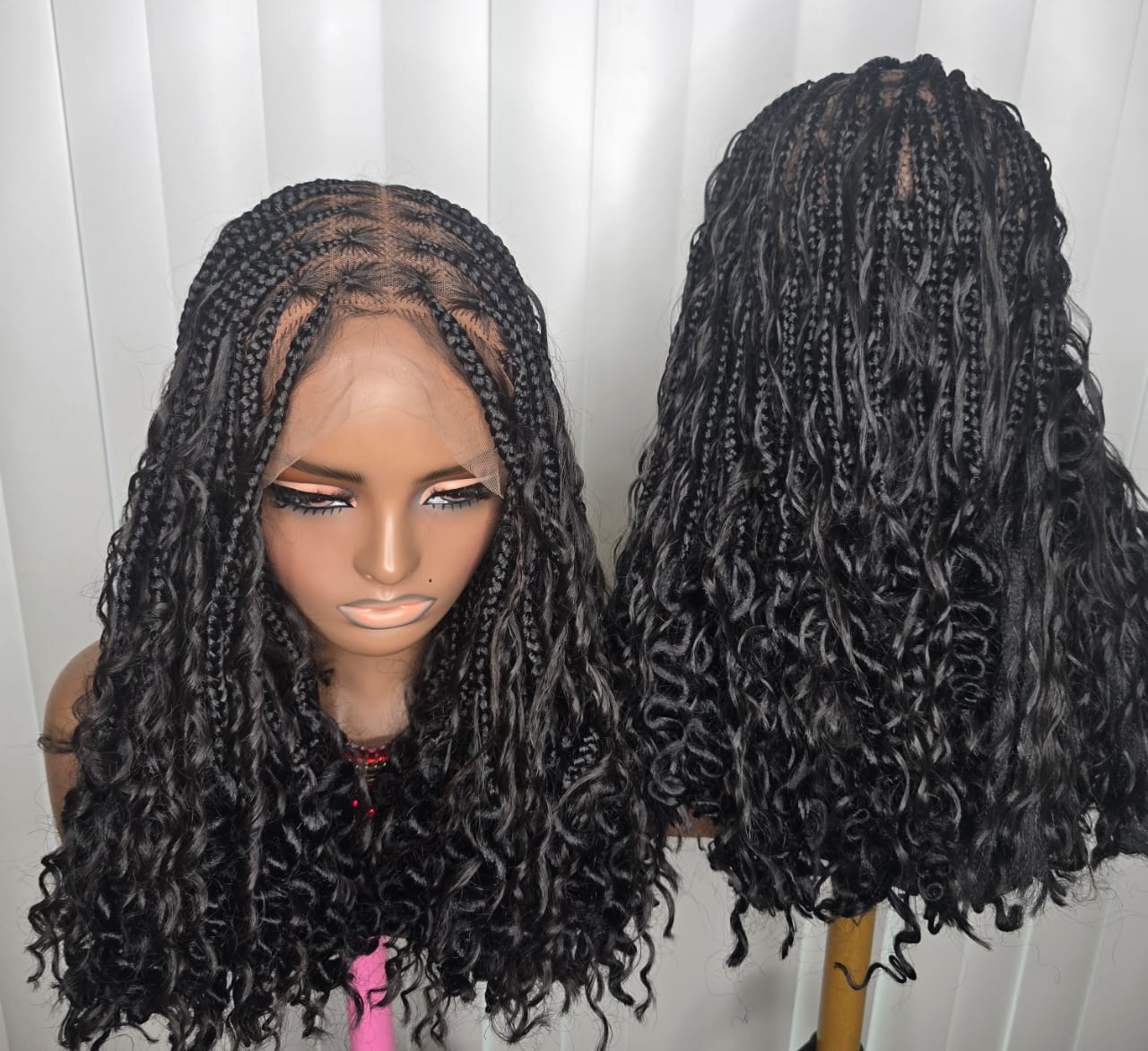 Chic Short Boho Braided Wig for Classic Ladies
