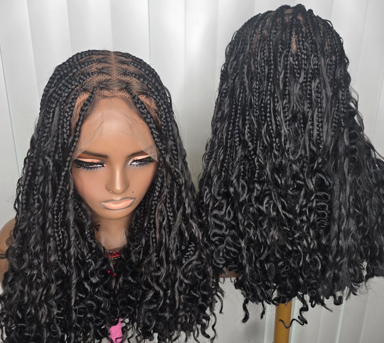 Chic Short Boho Braided Wig for Classic Ladies