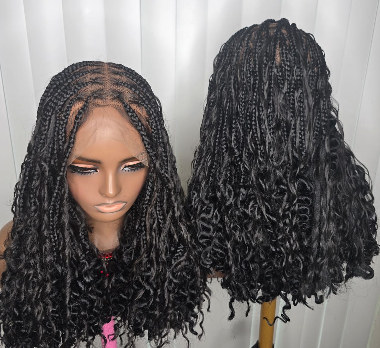 Chic Short Boho Braided Wig for Classic Ladies