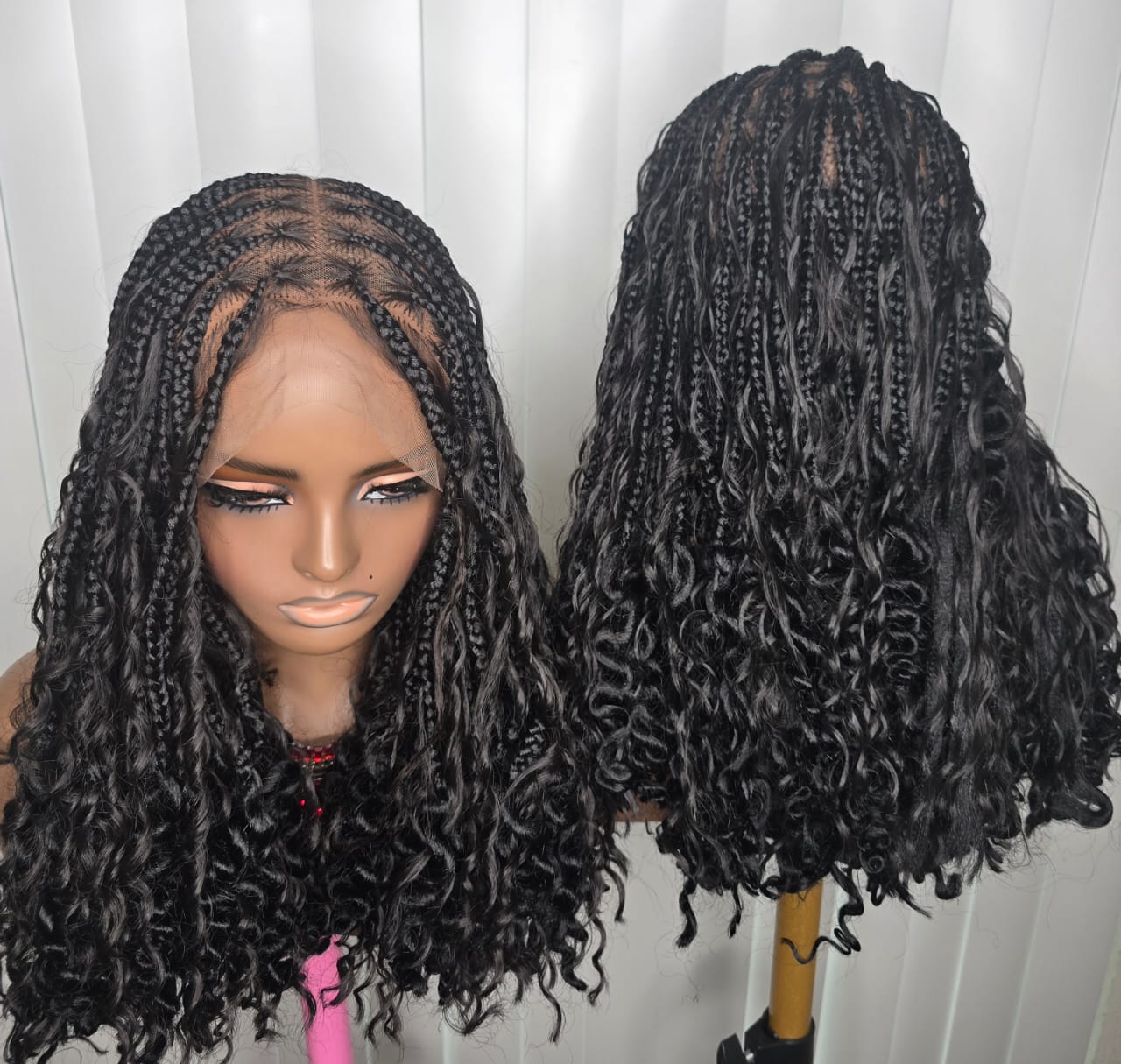 Chic Short Boho Braided Wig for Classic Ladies