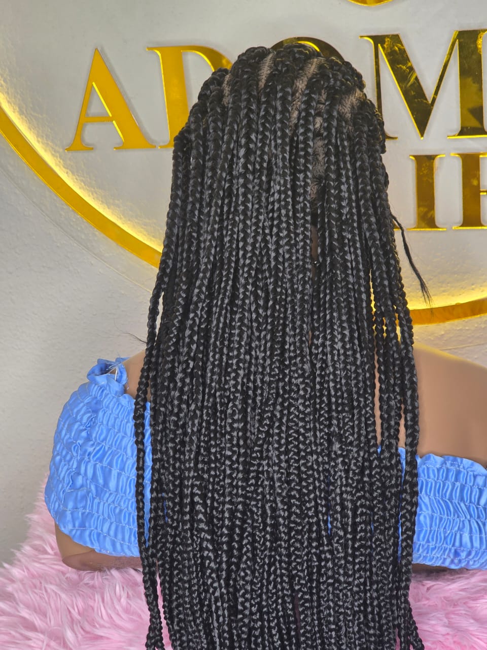 Adomac 040 Unisex Braided Wig - Simple Braided Style Hairpiece for Unspecified Uses