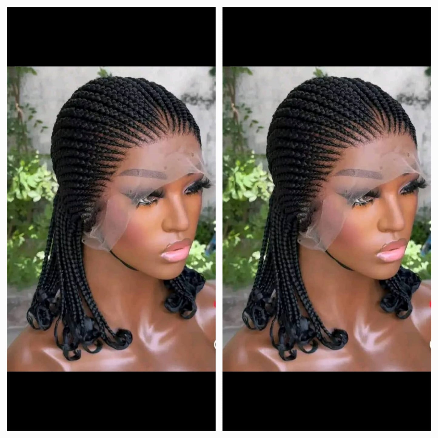 Black 360 full lace Braided Wig 013 - Luxury Braided Wig Style with Easy Styling & Comfortable Design for a Distinctive Look