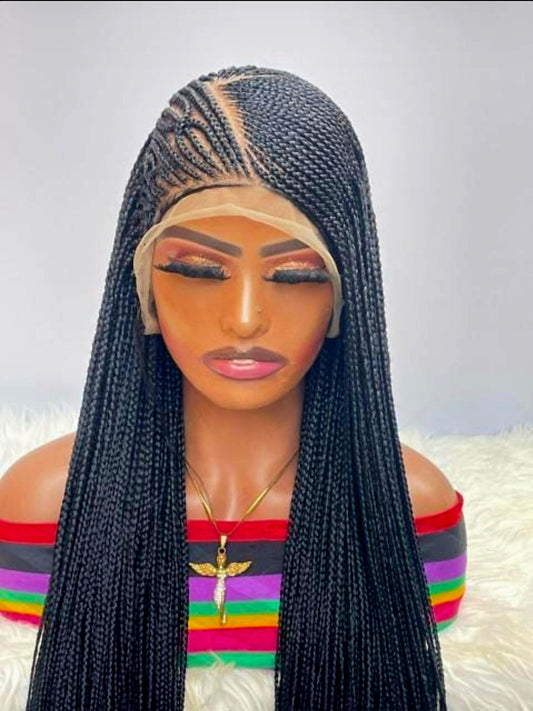 Adomac 045 Braided Wig One Sided Part for Classic Ladies - Stylish and Classic Design