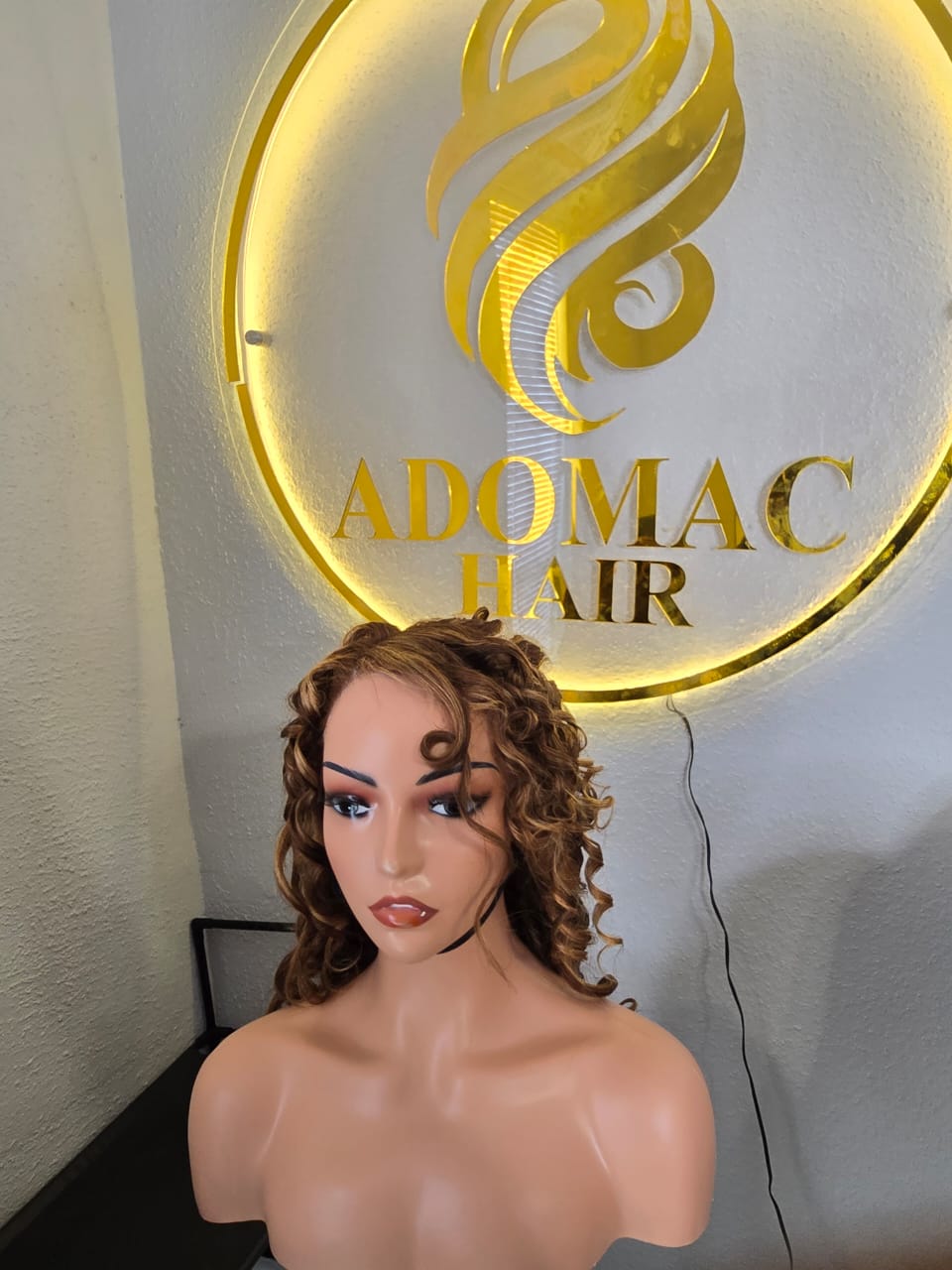 16" 13by4  Frontal wig Human Hair Piano Colour for Ladies - Affordable Luxury wig