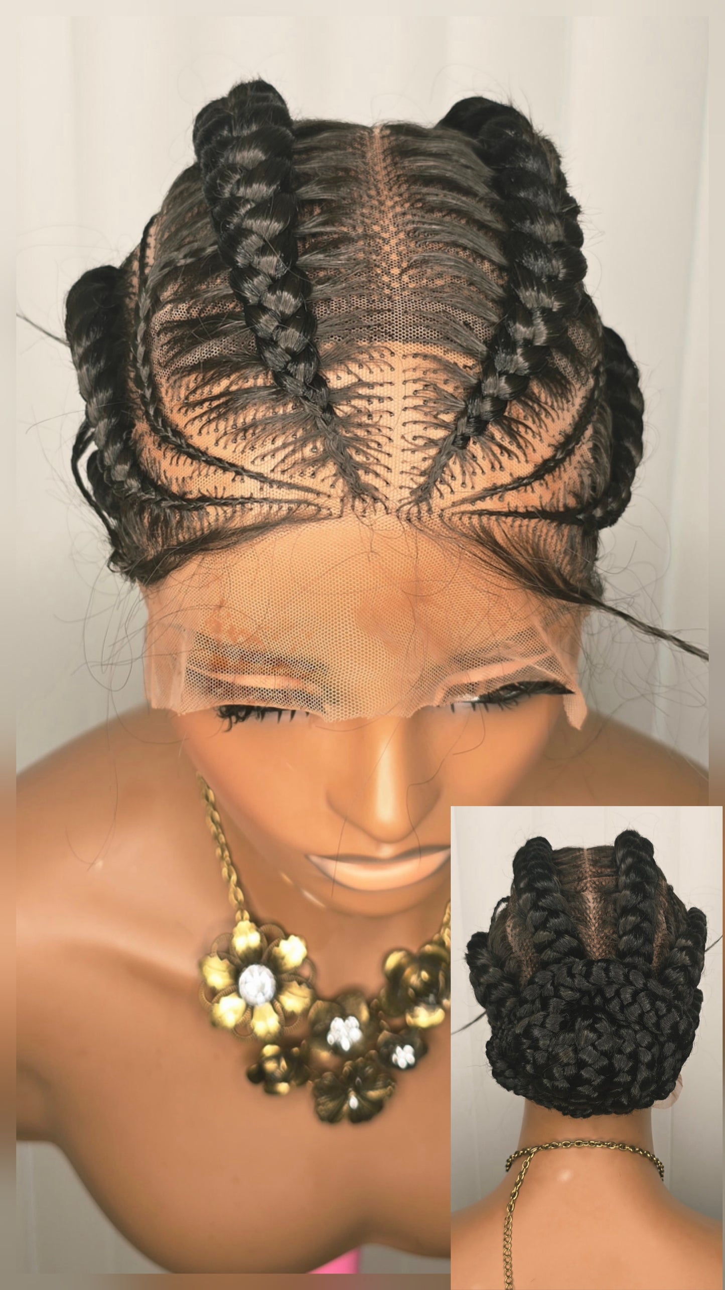 Black Packed Cornrows Style for Classic Ladies Elegant and Stylish Hair Accessory with Sleek Packed Design for Everyday Wear or Special Occasions