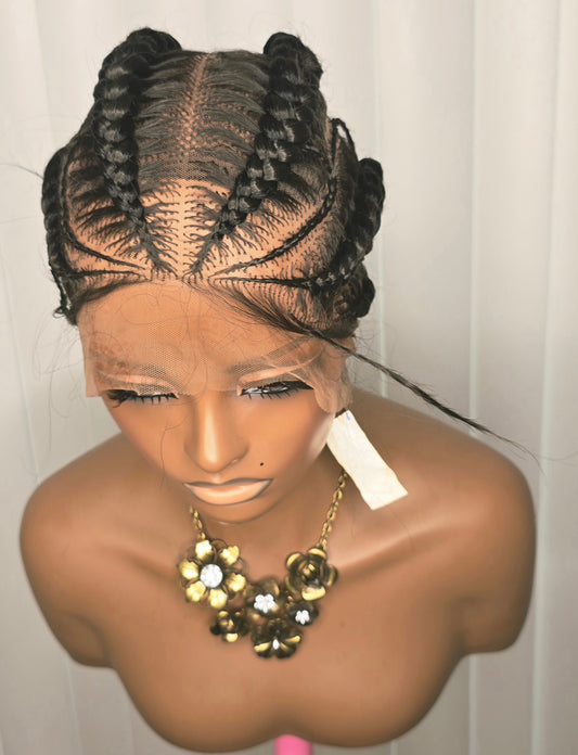 Black Packed Cornrows Style for Classic Ladies Elegant and Stylish Hair Accessory with Sleek Packed Design for Everyday Wear or Special Occasions