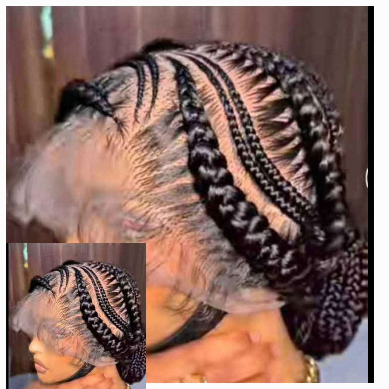 Packed Black Braided Wig 030- Luxury Braided Wig Style with Easy Styling & Comfortable Design for a Distinctive Look