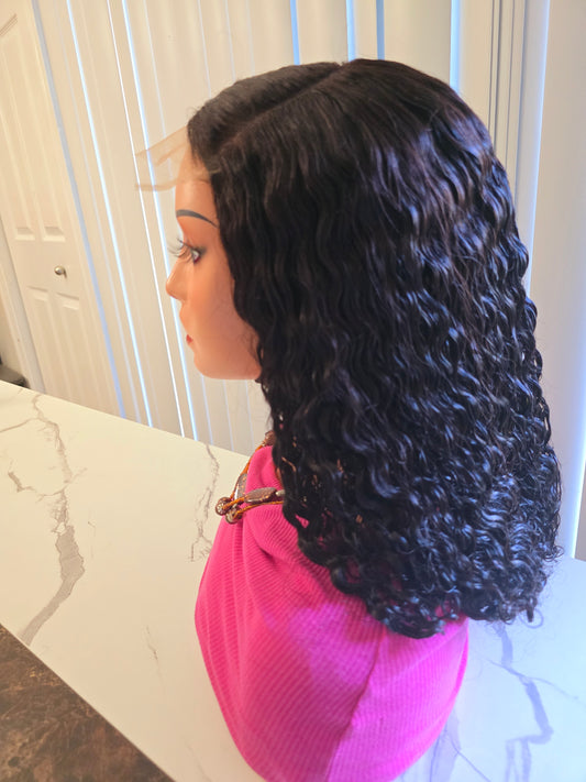 20" 5by5 PIXIE CURLS Human Hair Natural colour  Glueless wig  - Affordable Luxury for Ladies