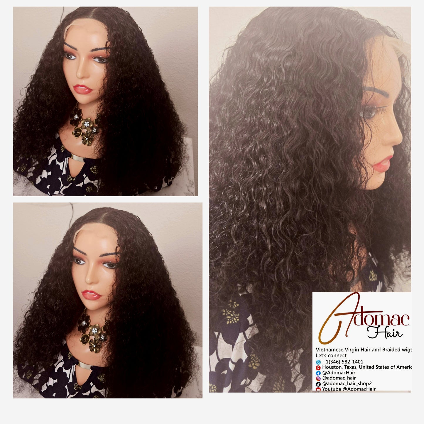 20" 5by5 PIXIE CURLS Human Hair Natural colour  Glueless wig  - Affordable Luxury for Ladies