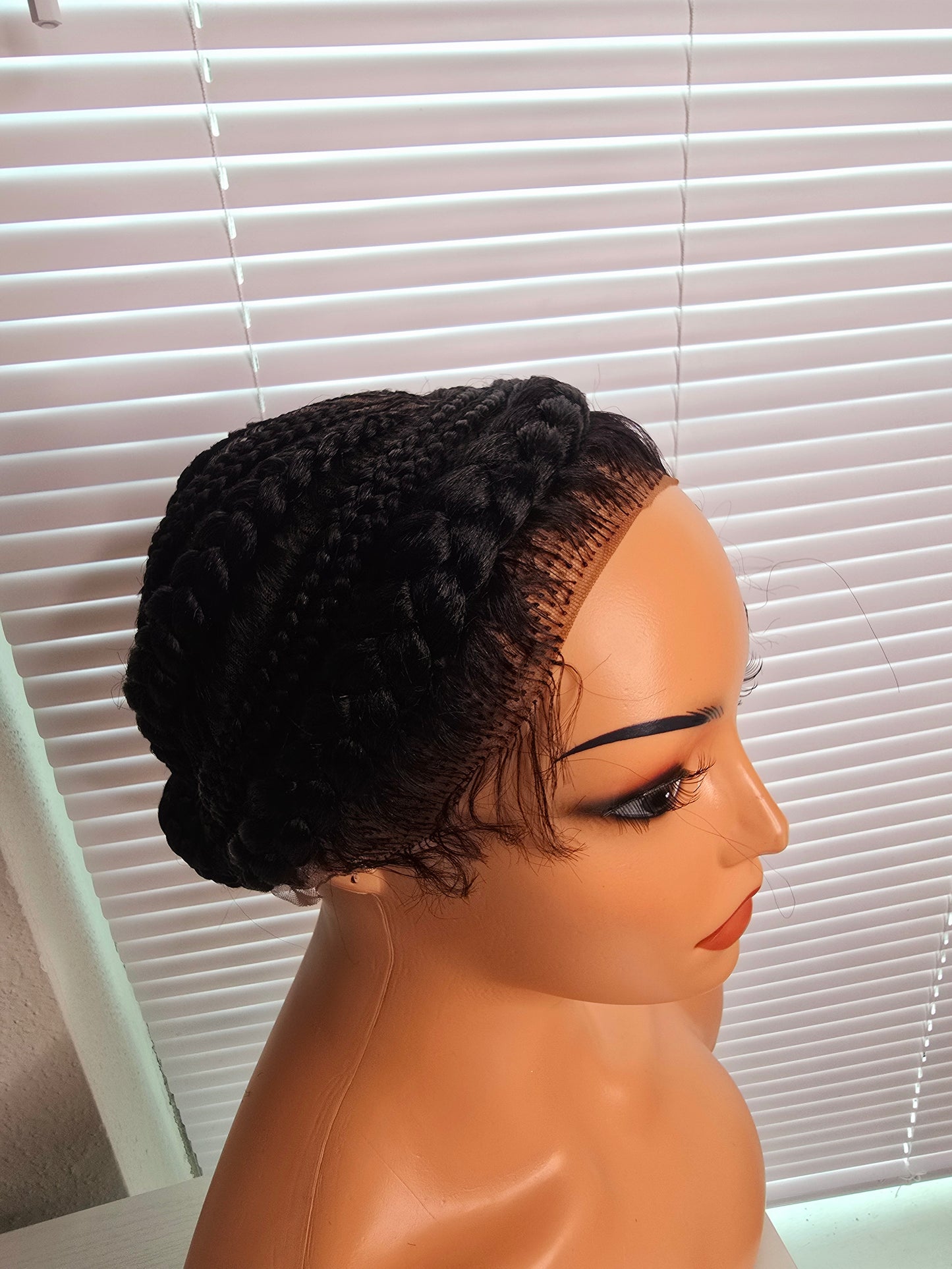 Black  customised Braided Wig 011 - Luxury Braided Wig Style with Easy Styling & Comfortable Design for a Distinctive Look
