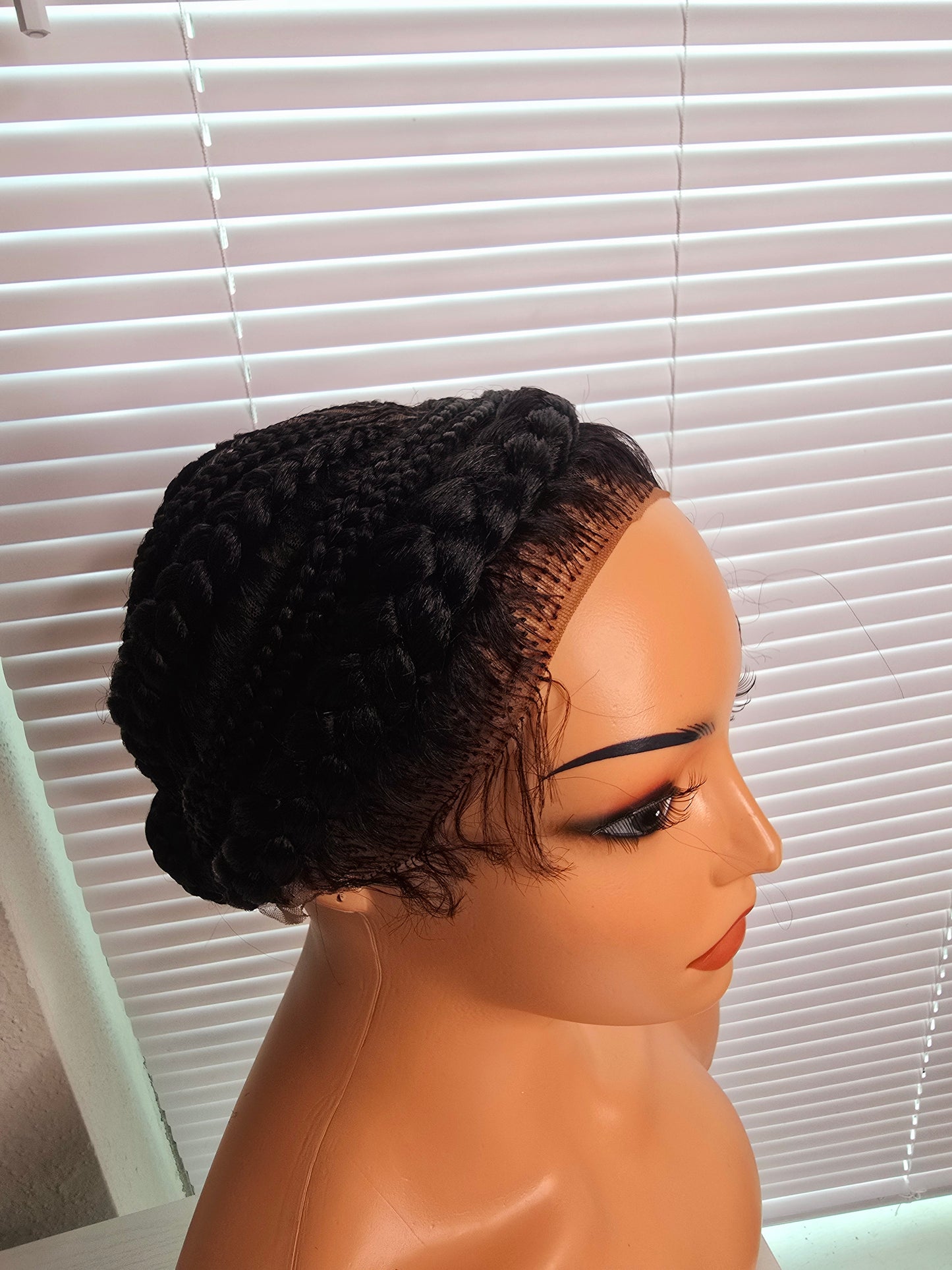 Black  customised Braided Wig 011 - Luxury Braided Wig Style with Easy Styling & Comfortable Design for a Distinctive Look