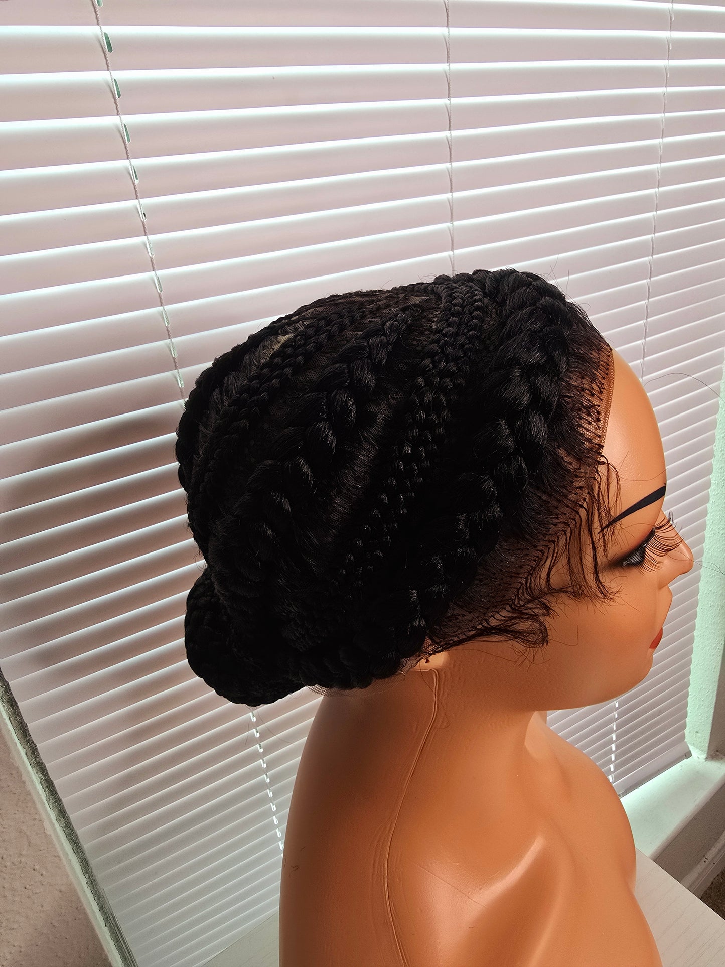 Black  customised Braided Wig 011 - Luxury Braided Wig Style with Easy Styling & Comfortable Design for a Distinctive Look